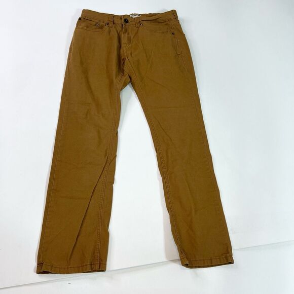 Caterpillar Pants Womens 32x32 Tan Brown Flat Front Workwear Five Pocket - Picture 1 of 10